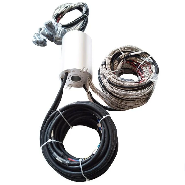 DHK040-44-003 hollow shaft slip rings with hole diameter 44mm 44channels for metallurgical equipment — through bore slip rings manufactured by INGIANT