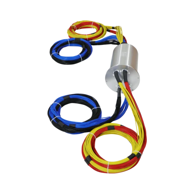 DHS150-4-400A Solid shaft high current slip ring 400A 4channels diameter 150mm — capsulated slip rings manufactured by INGIANT