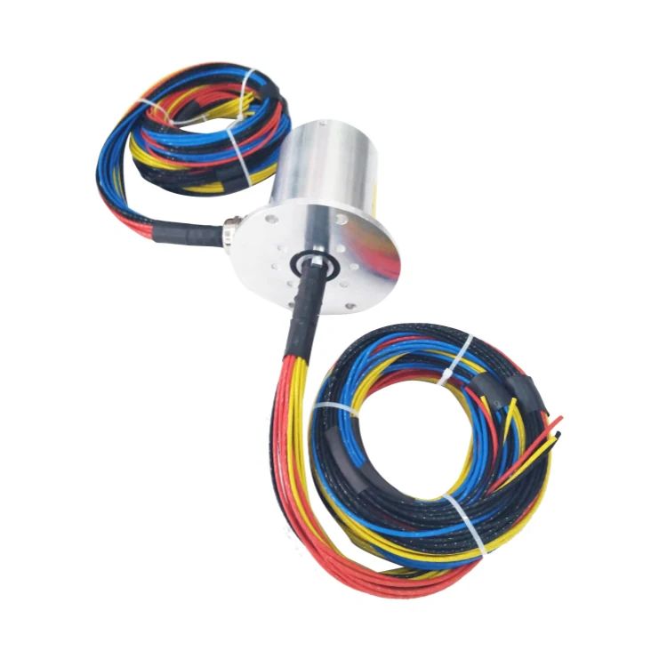 DHS090-4 Ingiant solid shaft high current slip ring out diameter 90mm 3 channels 150A and 1 channel 100A, view 2