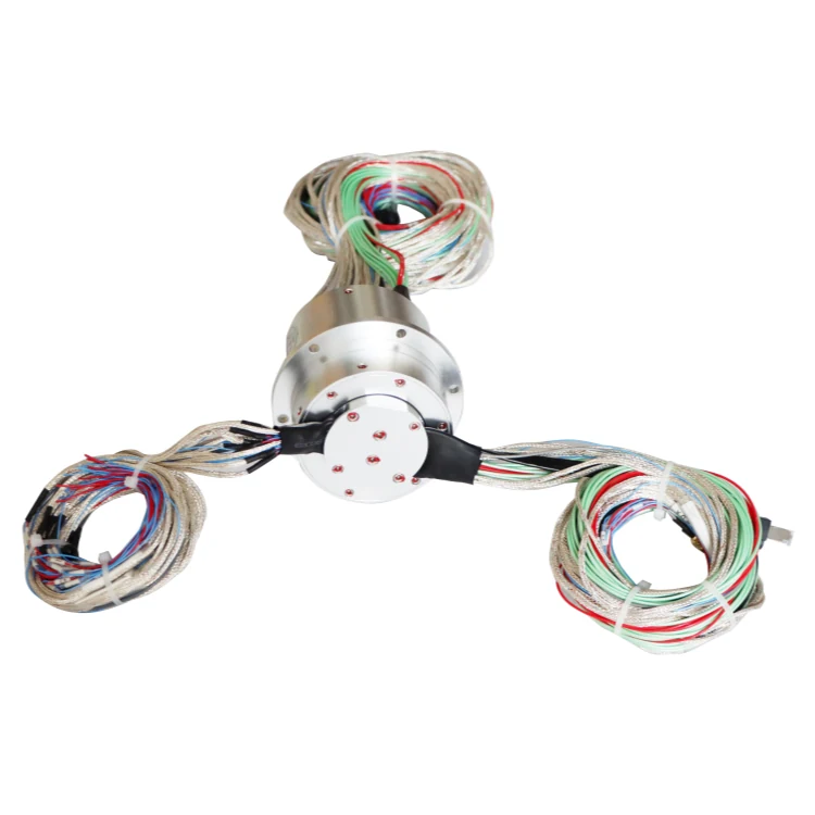 DHS075-60-1S solid shaft slip ring1channel RF rotary joint + electric combination slip ring, view 3
