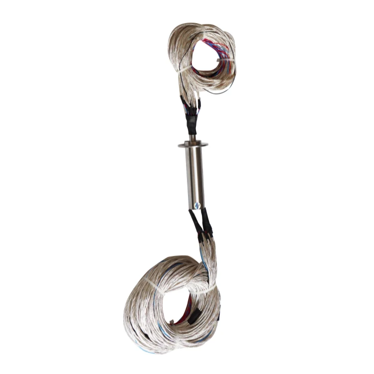 DHS025 series standard high-end precision solid shaft slip ring with flange, view 3