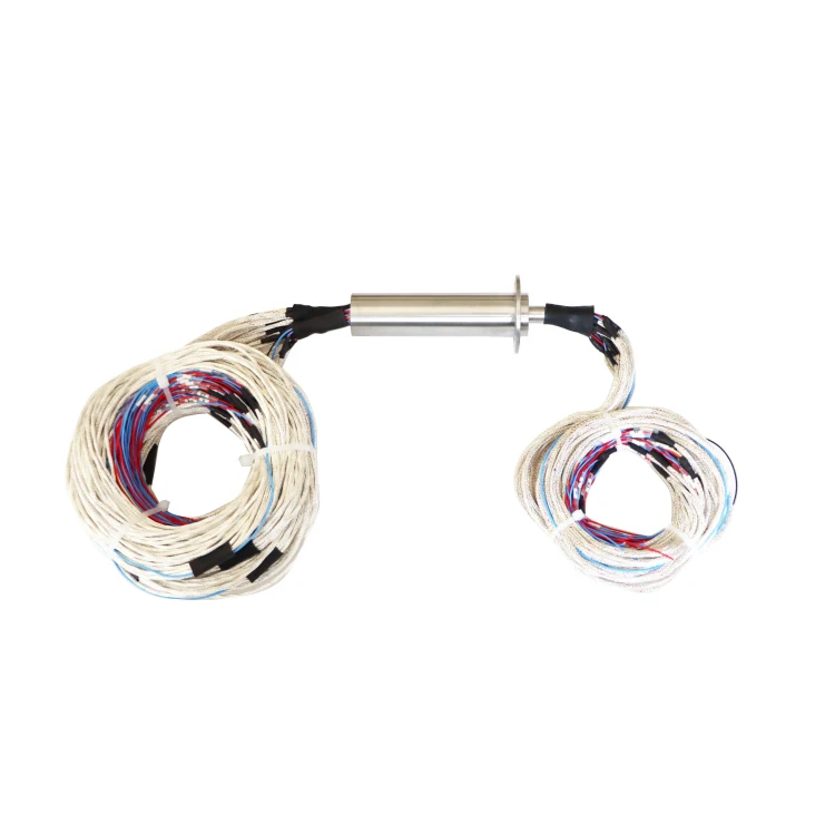 DHS025 series standard high-end precision solid shaft slip ring with flange — capsulated slip rings manufactured by INGIANT