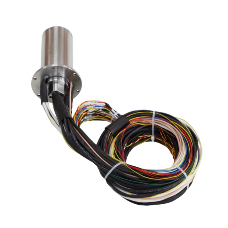 DHS052-50 Special customized slip rings stator and rotor outlet are 52mm in diameter on the same side, view 2