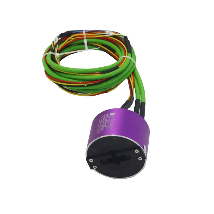 DHK025-8-002 Ingiant standard through hole slip ring hole diameter 25mm with 3 channels 10A power and 5channels 2A signals — through bore slip rings manufactured by INGIANT