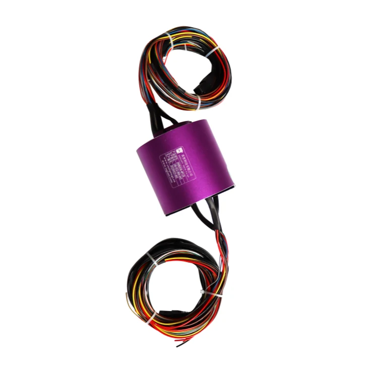 DHK038-4P12S Inner diameter 38MM standard through hole slip ring 4 channels power and 12 channels signals, view 2