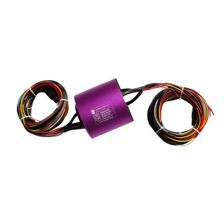 DHK038-4P12S Inner diameter 38MM standard through hole slip ring 4 channels power and 12 channels signals, view 3
