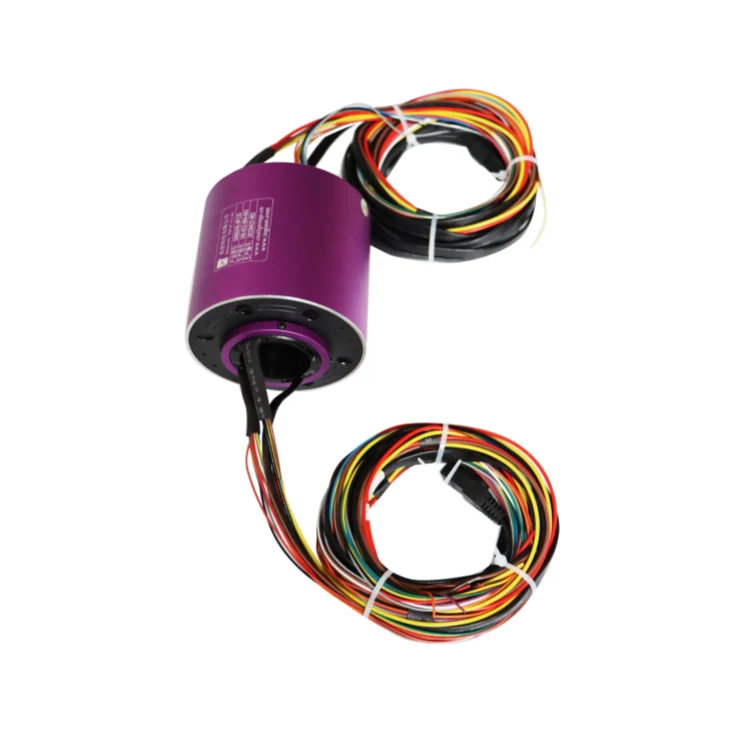 DHK038-4P12S Inner diameter 38MM standard through hole slip ring 4 channels power and 12 channels signals — through bore slip rings manufactured by INGIANT