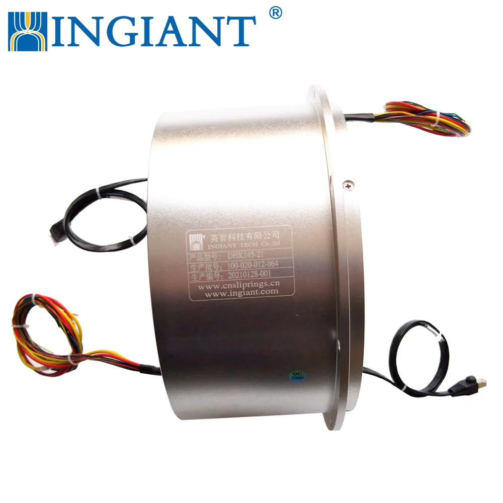 Ingiant customized thin wall through hole slip ring ID145mm, view 2
