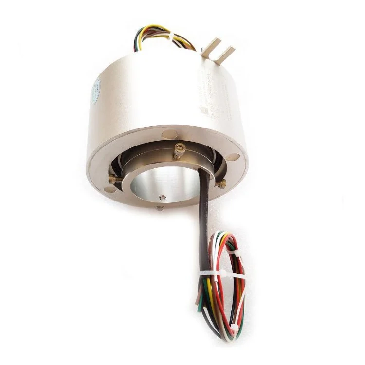 DHK060F-6-10A through bore slip rings with hollow shaft 6 channels 10A — through bore slip rings manufactured by INGIANT