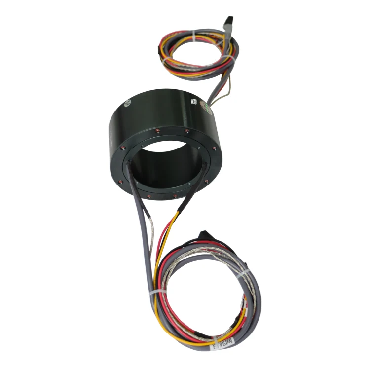 DHK083-12 through hole 100MHz Ethernet slip ring 12channels for small network system, view 2
