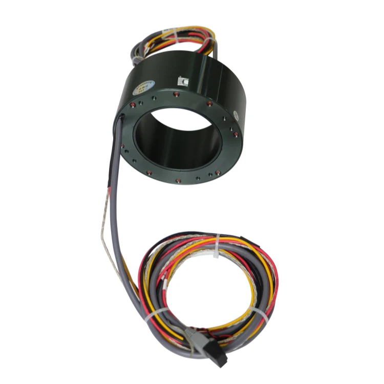 DHK083-12 through hole 100MHz Ethernet slip ring 12channels for small network system, view 3