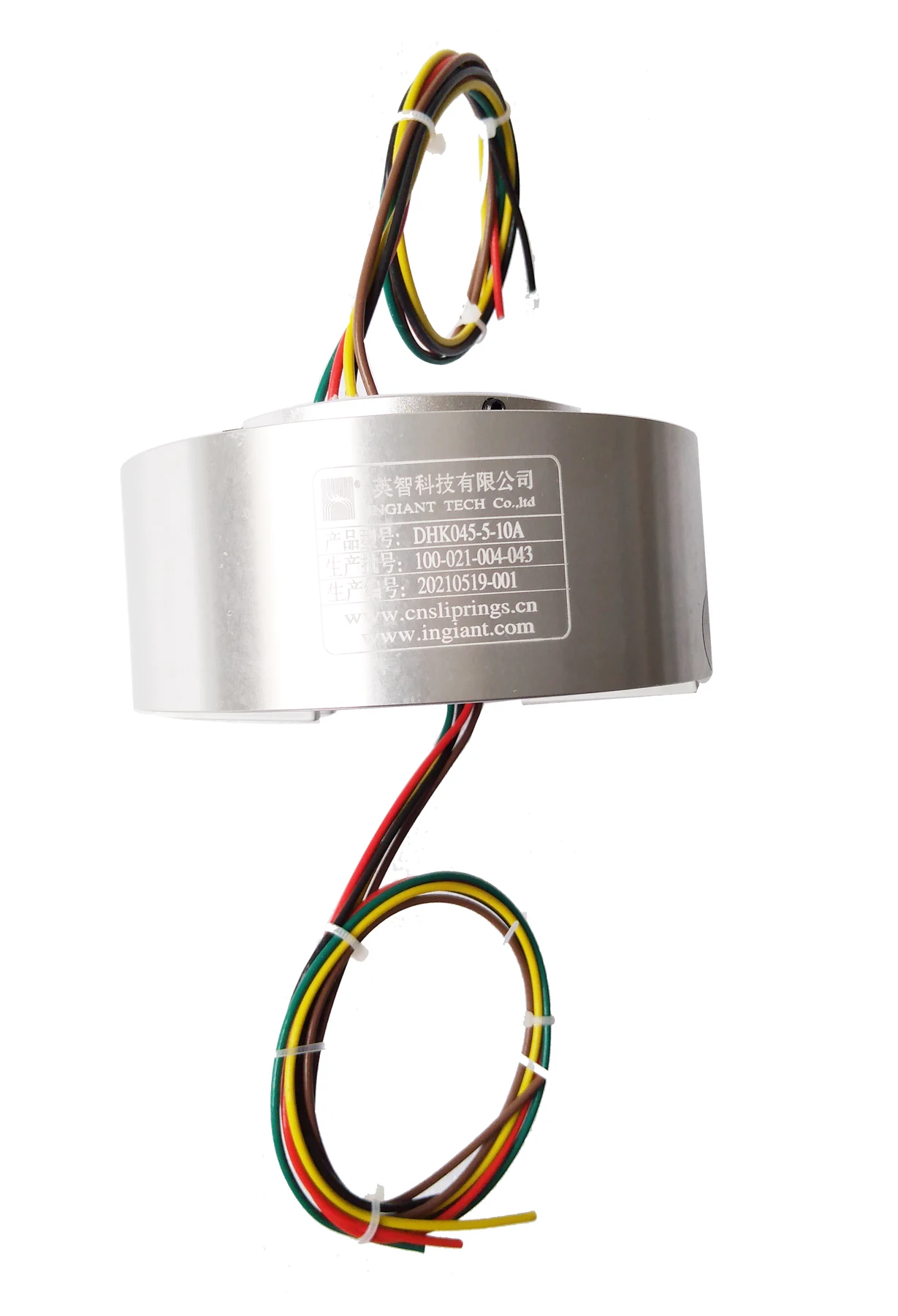 DHK045-5-10A Ingiant Through hole conductive slip ring inner diameter 45mm with 5 channels 10A, view 2