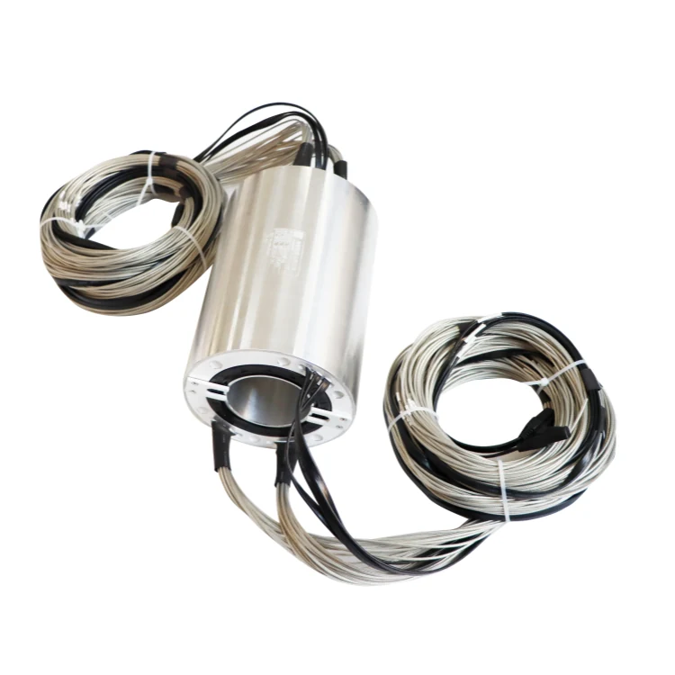 DHK070-42 100M network cable through hole conductive slip ring hole diameter 70mm 42channels — through bore slip rings manufactured by INGIANT