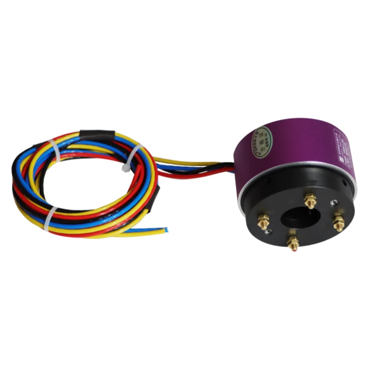 DHK025-4-20A Standard 25 mm through hole conductive slip ring 4channels 20A, view 3