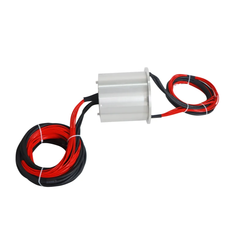 Standard 90mm series through hole conductive slip ring transmission 35 channels power and signal, view 3