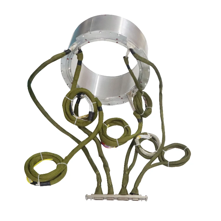 DHK242-43 large hole diameter 242mm through hole Ethernet slip rings combined 2channels 100M Ethernet — ethernet slip rings manufactured by INGIANT