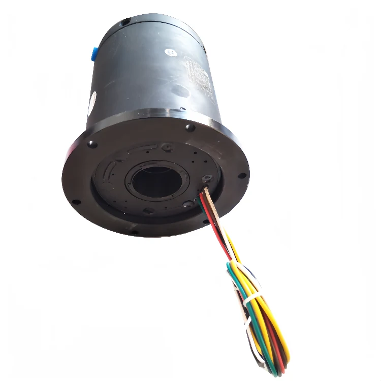 DHK035-6-2Q Ingiant through hole gas-electric slip ring hole diameter 35mm with 6 channels power and 2 channels gas, view 2
