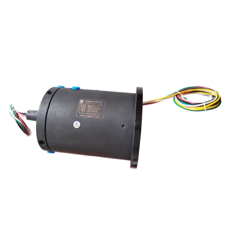 DHK035-6-2Q Ingiant through hole gas-electric slip ring hole diameter 35mm with 6 channels power and 2 channels gas, view 3