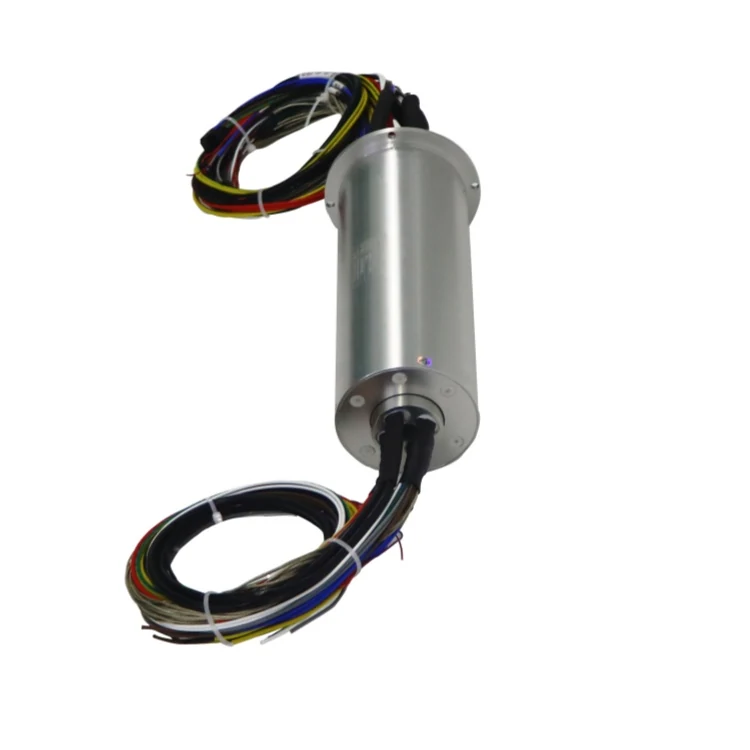 DHK015-55-002 Ingiant through hole Gigabit Ethernet slip ring hole diameter 15mm 2 Gigabit Ethernet signals with 37 power and signal rings, view 3