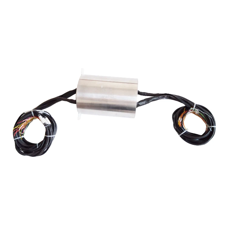 DHK050-46 Standard 50mm through hole Gigabit Ethernet slip ring with 1 channel Gigabit Ethernet signal, view 2