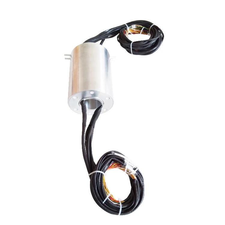 DHK050-46 Standard 50mm through hole Gigabit Ethernet slip ring with 1 channel Gigabit Ethernet signal — ethernet slip rings manufactured by INGIANT