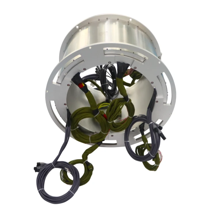 DHK420-106 Ingiant Extra large hole 420mm through hole slip ring with 8 channels Ethernet signal, view 3