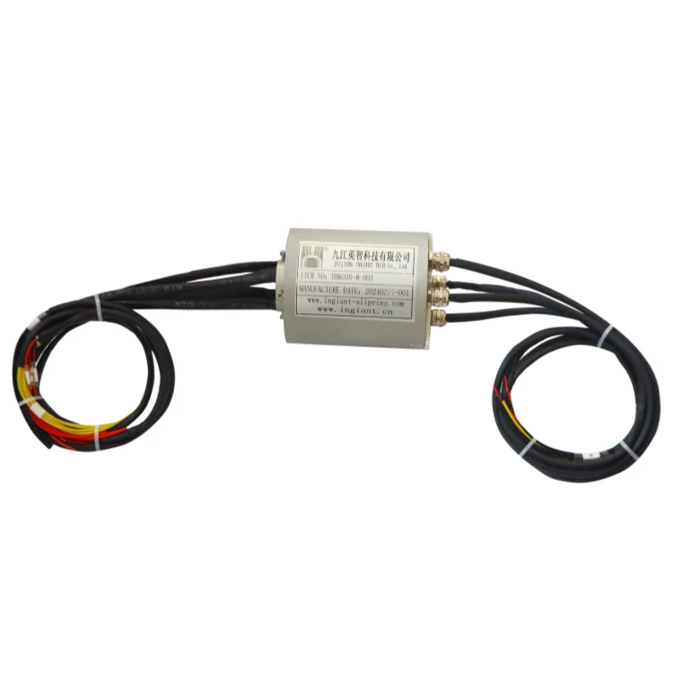 DHK030-8-003 Customized hole diameter 30mm through hole slip ring 5 channels 150A and 3 channels 5A, view 2