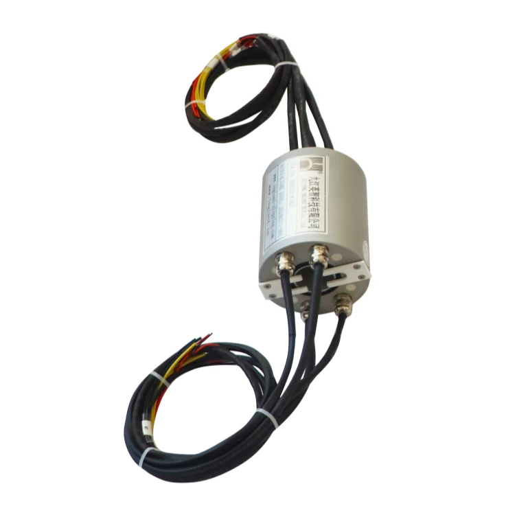 DHK030-8-003 Customized hole diameter 30mm through hole slip ring 5 channels 150A and 3 channels 5A — through bore slip rings manufactured by INGIANT