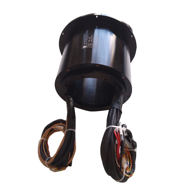 DHK110-66 through hole slip ring inner diameter 110mm with 1 channel 100Mbps Ethernet signal and video signal — ethernet slip rings manufactured by INGIANT