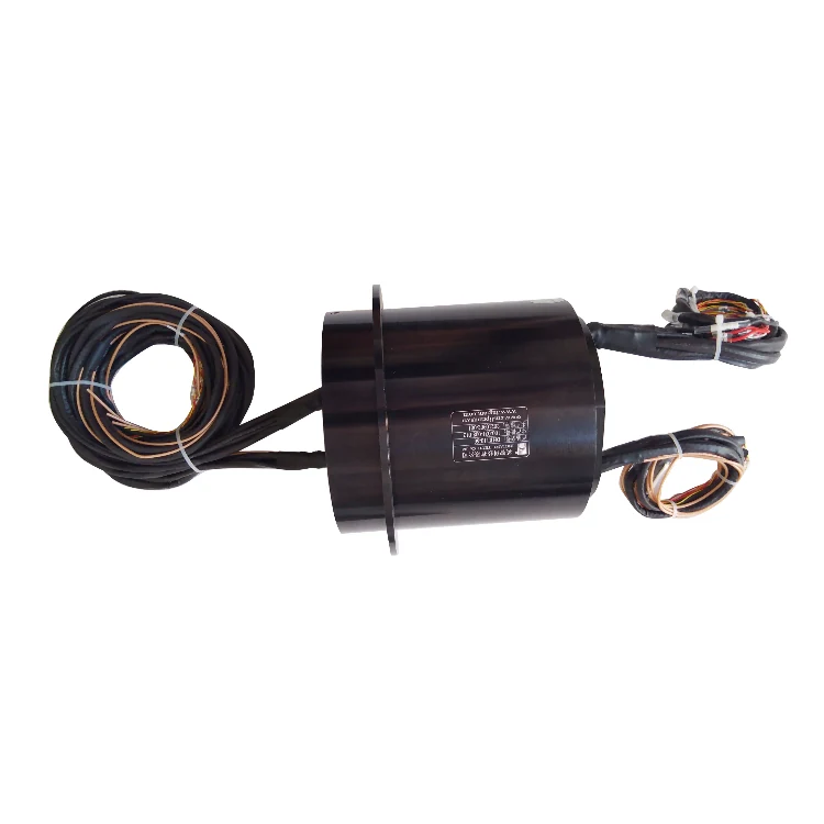 DHK110-66 through hole slip ring inner diameter 110mm with 1 channel 100Mbps Ethernet signal and video signal, view 3