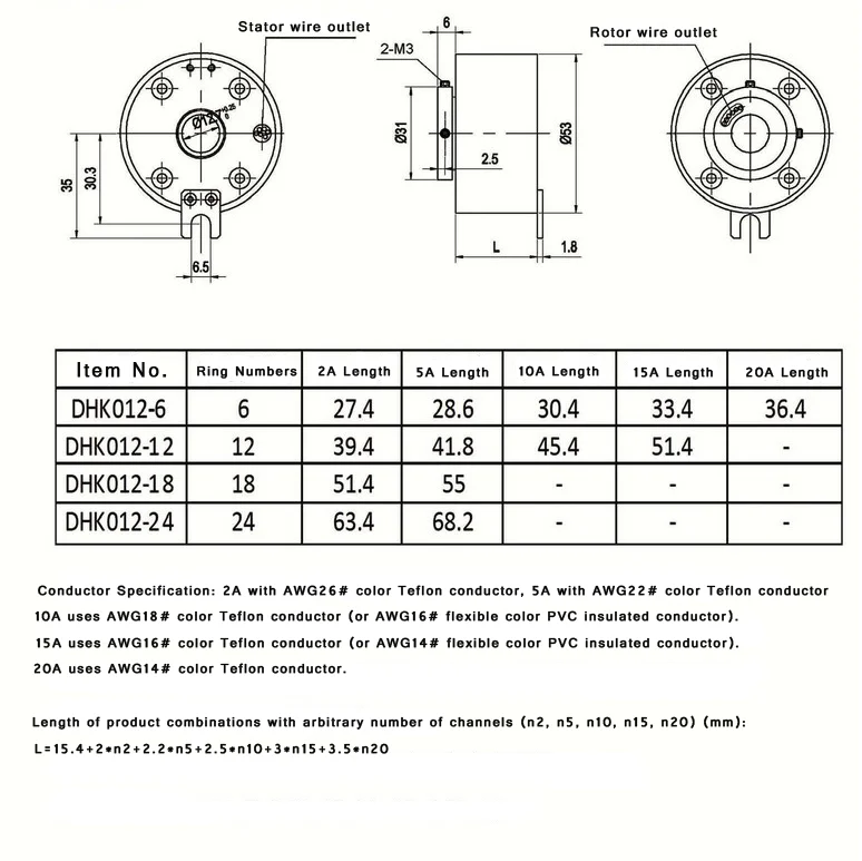 High quality 12mm through hole slip ring, view 4