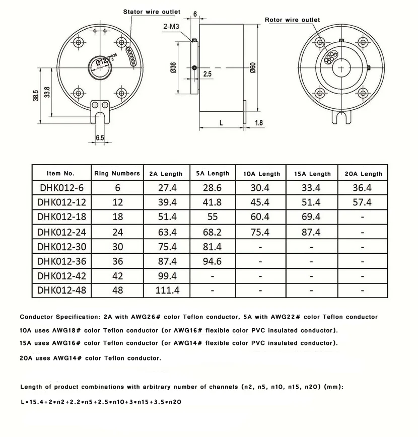 High quality 12mm through hole slip ring, view 5
