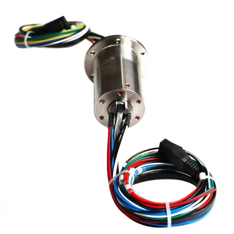 DHK010-16-002 through hole slip ring hole diameter 10mm 16channels with flange — through bore slip rings manufactured by INGIANT