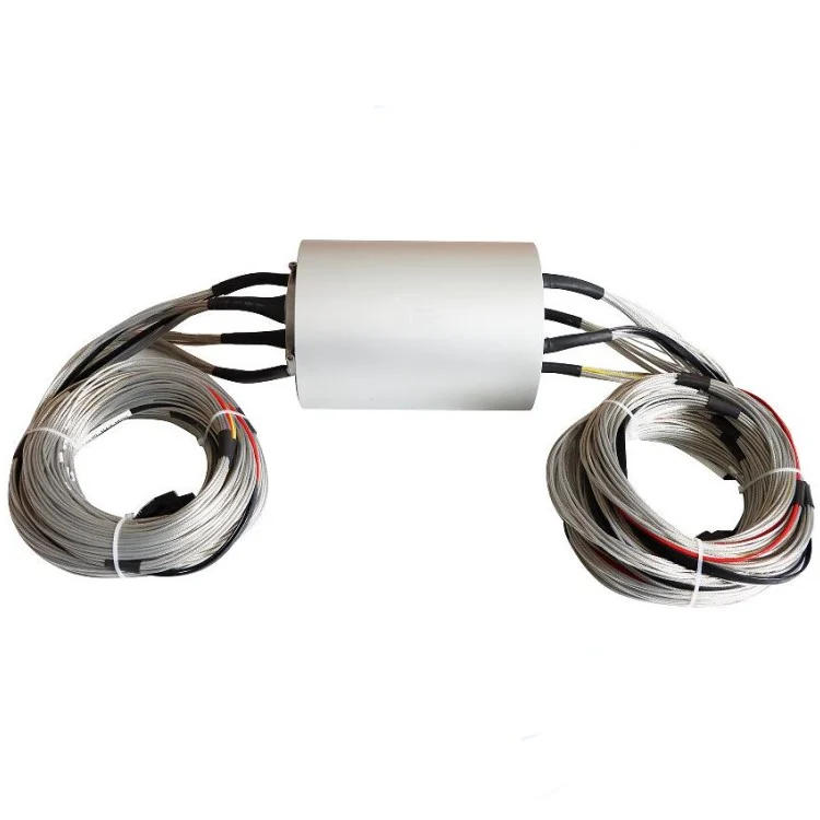 DHK080F-52 Integral precision through hole slip ring with a through hole diameter of 80mm, view 2