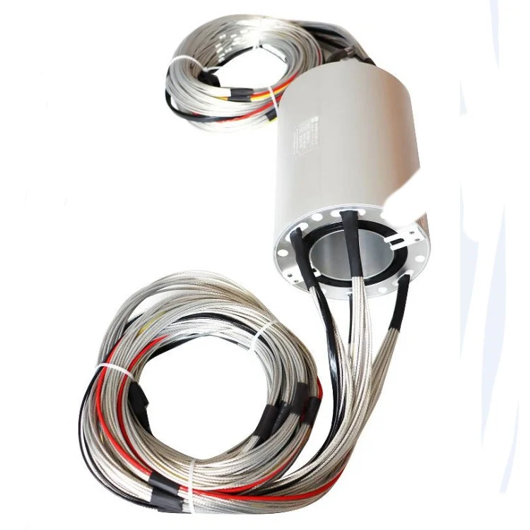 DHK080F-52 Integral precision through hole slip ring with a through hole diameter of 80mm, view 3