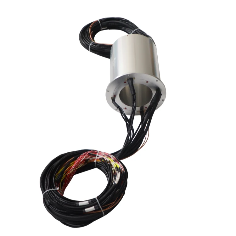DHK120-83 120mm inner diameter through hole slip ring 83 channels power and signal used for automatic cutting equipment — through bore slip rings manufactured by INGIANT