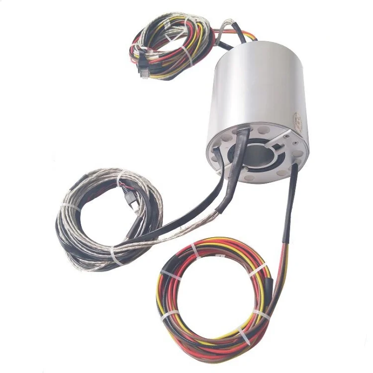 Through Hole Slip Ring Combines Power 4channels 15A 13channels 2A with Ethernet, view 3