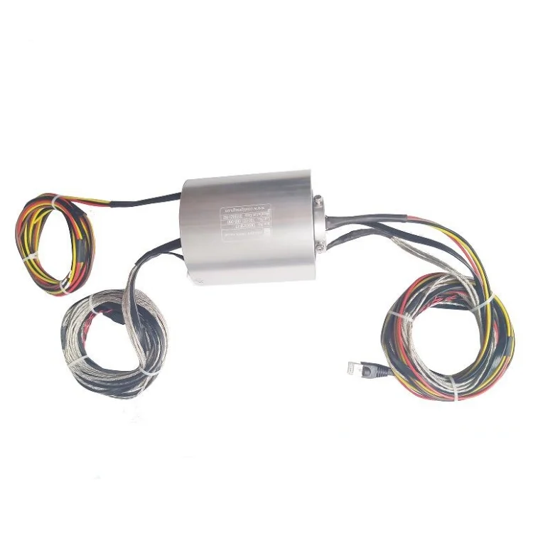 Through Hole Slip Ring Combines Power 4channels 15A 13channels 2A with Ethernet, view 2