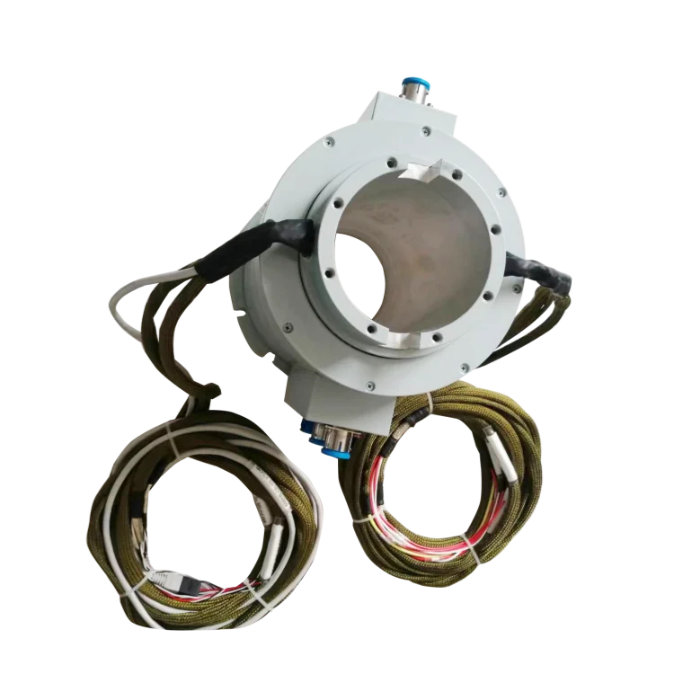 DHK100-32-002 through hole slip ring ID100mm 32channels with aviation plug connector, view 2