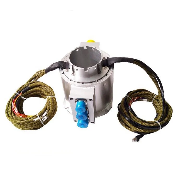 Through hole slip ring with aviation plug, hole diameter 85mm, view 2