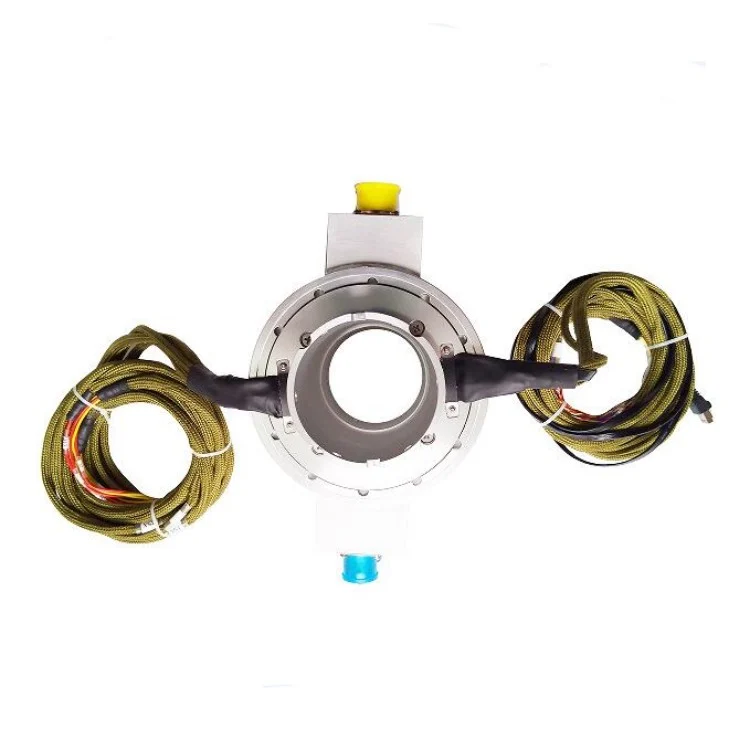 Through hole slip ring with aviation plug, hole diameter 85mm, view 3