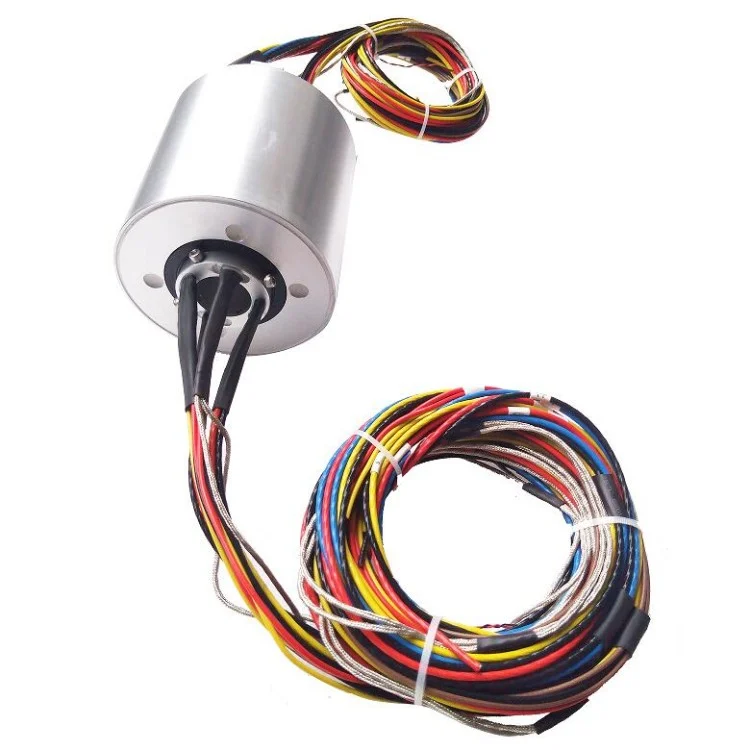 DHK030F-17 through hole waterproof slip ring with hole diameter 30mm 17 channels — through bore slip rings manufactured by INGIANT