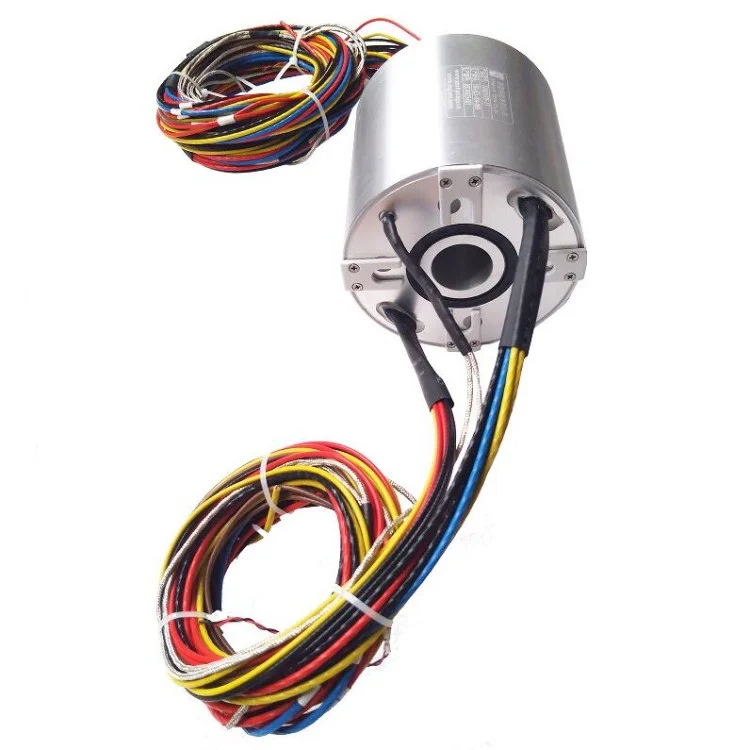 DHK030F-17 through hole waterproof slip ring with hole diameter 30mm 17 channels, view 2