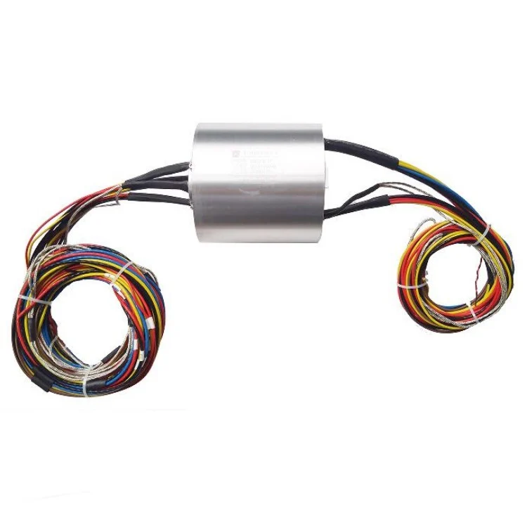 DHK030F-17 through hole waterproof slip ring with hole diameter 30mm 17 channels, view 3