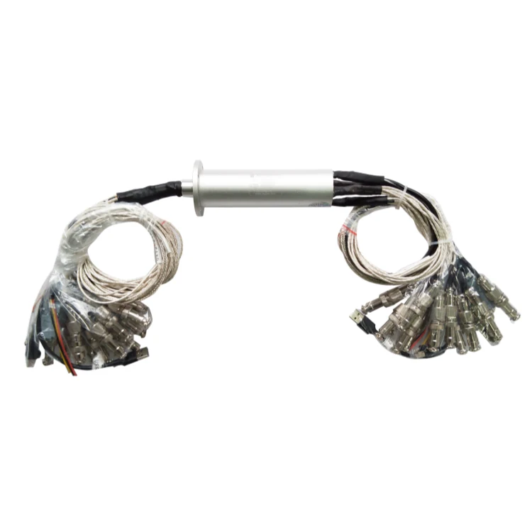 DHS040-60-003 Ingiant USB slip ring out diameter 40mm solid solid flange design with 1 channel USB 2.0 signal, view 2