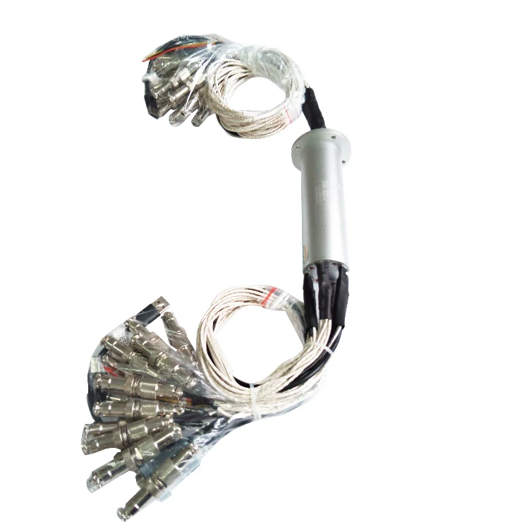 DHS040-60-003 Ingiant USB slip ring out diameter 40mm solid solid flange design with 1 channel USB 2.0 signal, view 3