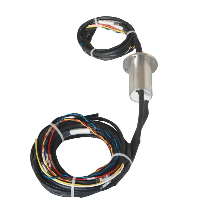 DHS029F-10 Customized solid shaft waterproof conductive slip ring diameter 29mm and 10 channels electrical signal — customized slip rings manufactured by INGIANT