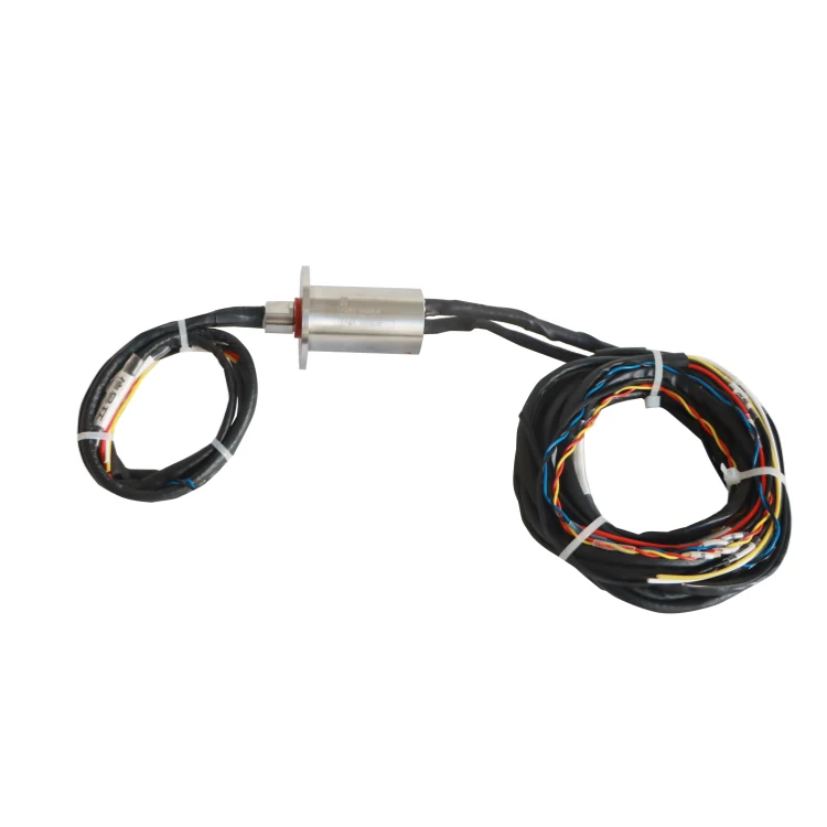 DHS029F-10 Customized solid shaft waterproof conductive slip ring diameter 29mm and 10 channels electrical signal, view 3