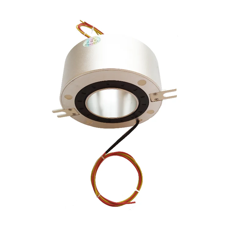 DHK070F-2-10A Through hole waterproof conductive slip ring 70MM 2channels 10A with IP65-IP68 protection grade, view 2