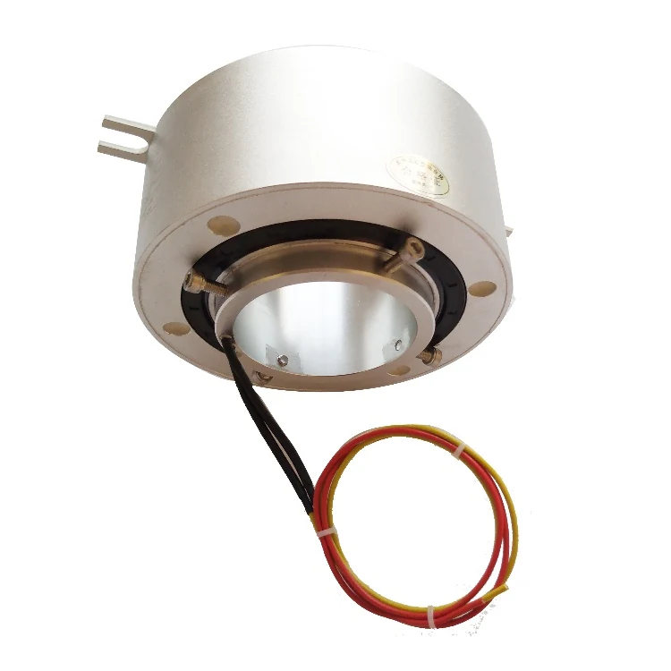 DHK070F-2-10A Through hole waterproof conductive slip ring 70MM 2channels 10A with IP65-IP68 protection grade — through bore slip rings manufactured by INGIANT